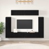 Set comodă TV Pe perete 8 pcs Stejar negru 80 x 30 x 30.5 cm