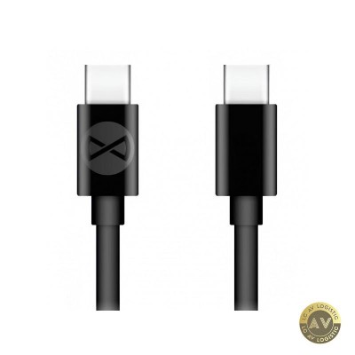 Cablu Date si Incarcare USB-C - USB-C Forever 60W 1m Negru foto