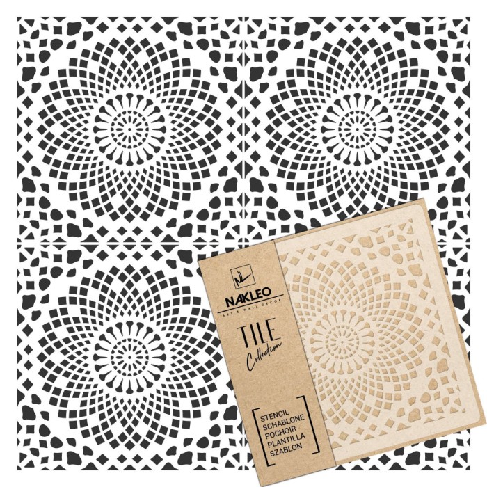 Șablon de plastic reutilizabil pentru țiglă // ALAMO - 20x20cm