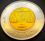 Moneda exotica bimetal 1 BIRR - ETIOPIA, anul 2016 * cod 3407