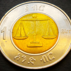 Moneda exotica bimetal 1 BIRR - ETIOPIA, anul 2016 * cod 3407