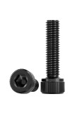Șuruburi cu cap hexagonal din oțel inoxidabil M6 x 30mm DIN912 A2 negre, 20 bucăți &ndash; filet complet