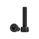 Șuruburi cu cap hexagonal din oțel inoxidabil M6 x 30mm DIN912 A2 negre, 20 bucăți &ndash; filet complet