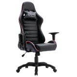 Cumpara ieftin Scaun de racing cu lumini LED, negru, piele ecologică