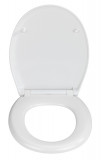 Capac de toaleta cu sistem automat de coborare, Wenko, Rieti, 37 x 44 cm, duroplast, alb