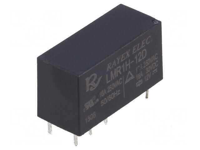 Releu electromagnetic SPDT 12VDC 16A 16A/250VAC LMR1