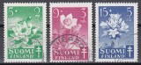 Finlanda 1950 - Flori - Prevenirea tuberculozei, Stampilat