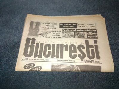 ZIARUL BUCURESTI 24 30 SEPTEMBRIE 1992 foto