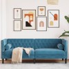 Canapea Chesterfield 3 locuri, Albastru Catifea, Gossi - Confort si Stil
