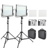 Kit Lumina Led video, Temperatura culoare 3200-5600 K, Trepied