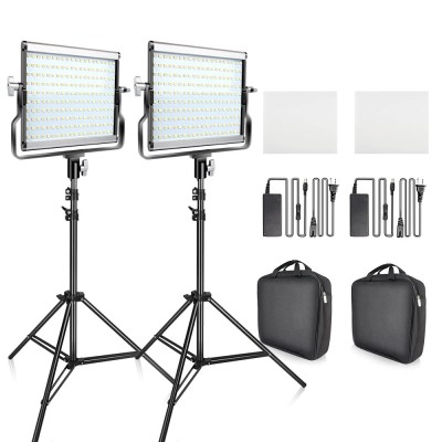 Kit Lumina Led video, Temperatura culoare 3200-5600 K, Trepied foto