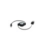 Cablu de date USB Tip C la USB A 2.0, 0.7 metri, rulabil, negru