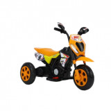 Motocicleta electrica cu muzica si lumini Moto 9 portocaliu, Oem