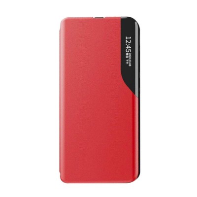 Husa smart view compatibila cu samsung galaxy a52, e-fold, magnetic, rosu foto