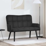 vidaXL Canapea cu două locuri Negru 115 x 61 x 87 cm Catifea 42028945