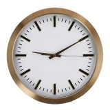 Cumpara ieftin Ceas perete rama aluminiu auriu 40 cm