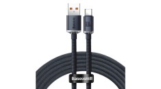 Baseus Crystal Shine USB - cablu USB-C, 100 W, 1,2 m (negru) foto