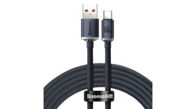 Baseus Crystal Shine USB - cablu USB-C, 100 W, 1,2 m (negru) foto