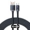 Baseus Crystal Shine USB - cablu USB-C, 100 W, 1,2 m (negru)