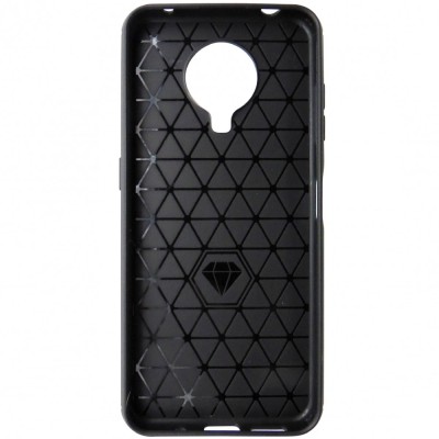 Husa tip capac spate Carbon silicon neagra pentru Nokia G10 / G20 foto