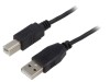 Cablu USB 2.0 A-B, 5m, gri, QOLTEC - Cablu de date, mufa USB A-B