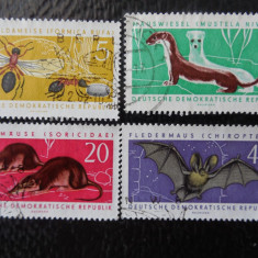 Serie timbre fauna animale stampilate Germania DDR timbre filatelice postale