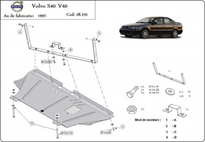 Scut motor metalic Volvo S40 1995-2003 foto