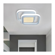 Lustra LED 42W, patrate albe, lumina rece/calda/neutra