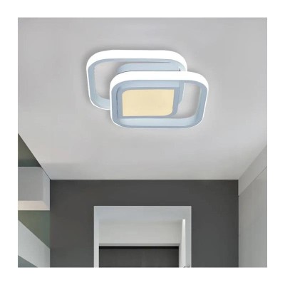 Lustra LED 42W, patrate albe, lumina rece/calda/neutra foto
