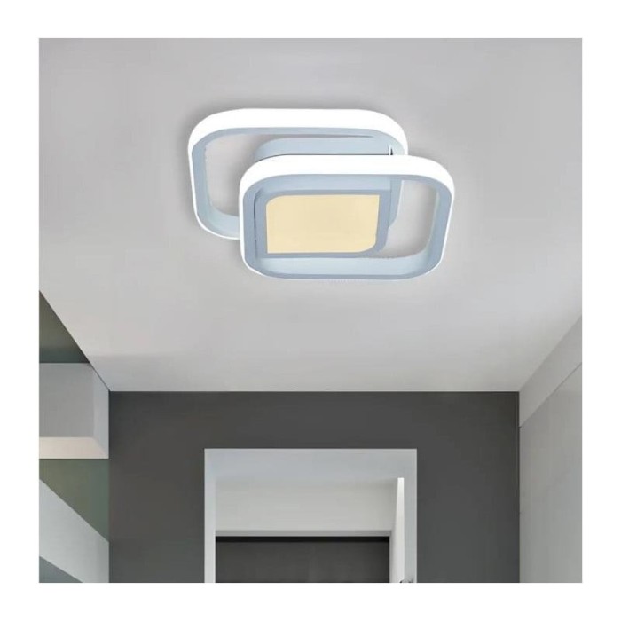 Lustra LED 42W, patrate albe, lumina rece/calda/neutra