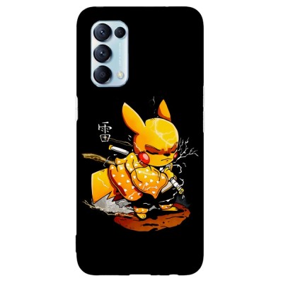 Husa compatibila cu Oppo A5 (2020) model Demon Slayer Pikachu, Silicon, TPU, Viceversa foto