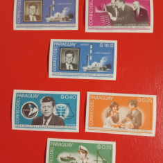 PARAGUAY, SPACE KENNEDY - SERIE MNH IMPERF.