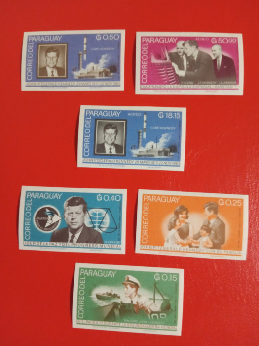 PARAGUAY, SPACE KENNEDY - SERIE MNH IMPERF.