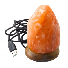 Veioza lampa din sare de himalaya cu usb - naturala 05 kg