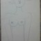 Nud// studiu de Sultana Maitec, pix pe hartie