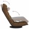 Scaun de podea pivotant, maro, material textil - 7