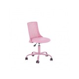 Scaun birou copii din polipropilena HM Pure, piele ecologica, baza vopsita, inaltime reglabila, rotire 360 ˚, 80 kg, roz