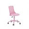 Scaun birou copii din polipropilena HM Pure, piele ecologica, baza vopsita, inaltime reglabila, rotire 360 ˚, 80 kg, roz