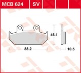 Set placute frana TRW MCB624 - Cagiva Canyon - Elefant - Honda XL 600 V Transalp (91-93) 600 - NX 650 Dominator - GL 1500 Gold Wing