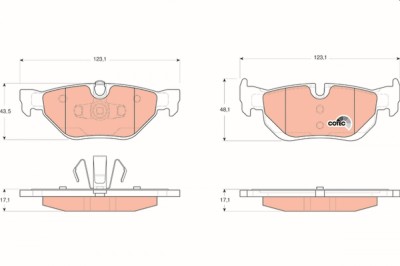 TRW GDB1626 COTEC set placute frana,frana disc foto