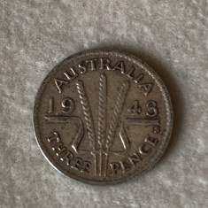 3 Pence 1943 Australia - Argint