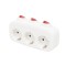 Distribuitor 3 prize SCHUKO cu protectie cu intrerupator individual alb TPF 3K