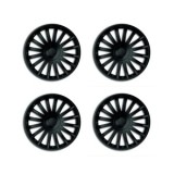 Set 4 Capace Roti Crystal Negru - R16