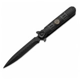 Cutit pliabil de v&acirc;nătoare DEPOX&reg;, m&acirc;ner aluminiu, negru, 24.5 cm