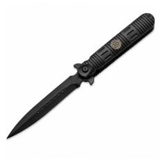 Cutit pliabil de v&acirc;nătoare DEPOX&reg;, m&acirc;ner aluminiu, negru, 24.5 cm