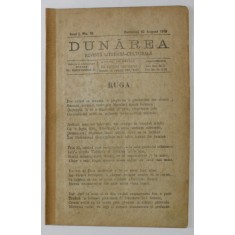 DUNAREA , REVISTA LITERARA - CULTURALA , NR. 12 , 1919