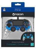 Nacon Wired Illuminated Compact Controller Light Edition Blue PS4