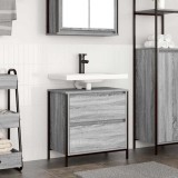 Gossi dulap pentru baie cu sertare gri sonoma 60x34,5x60 cm