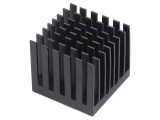 Radiator extrudat aripioare BGA negru 27x27mm