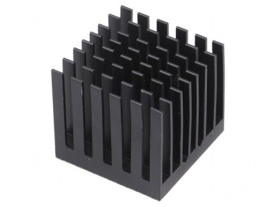 Radiator extrudat aripioare BGA negru 27x27mm foto
